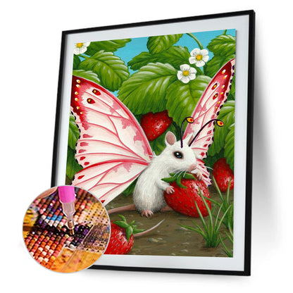 Butterfly Mouse - Full Round Drill Diamond Painting 30*40CM