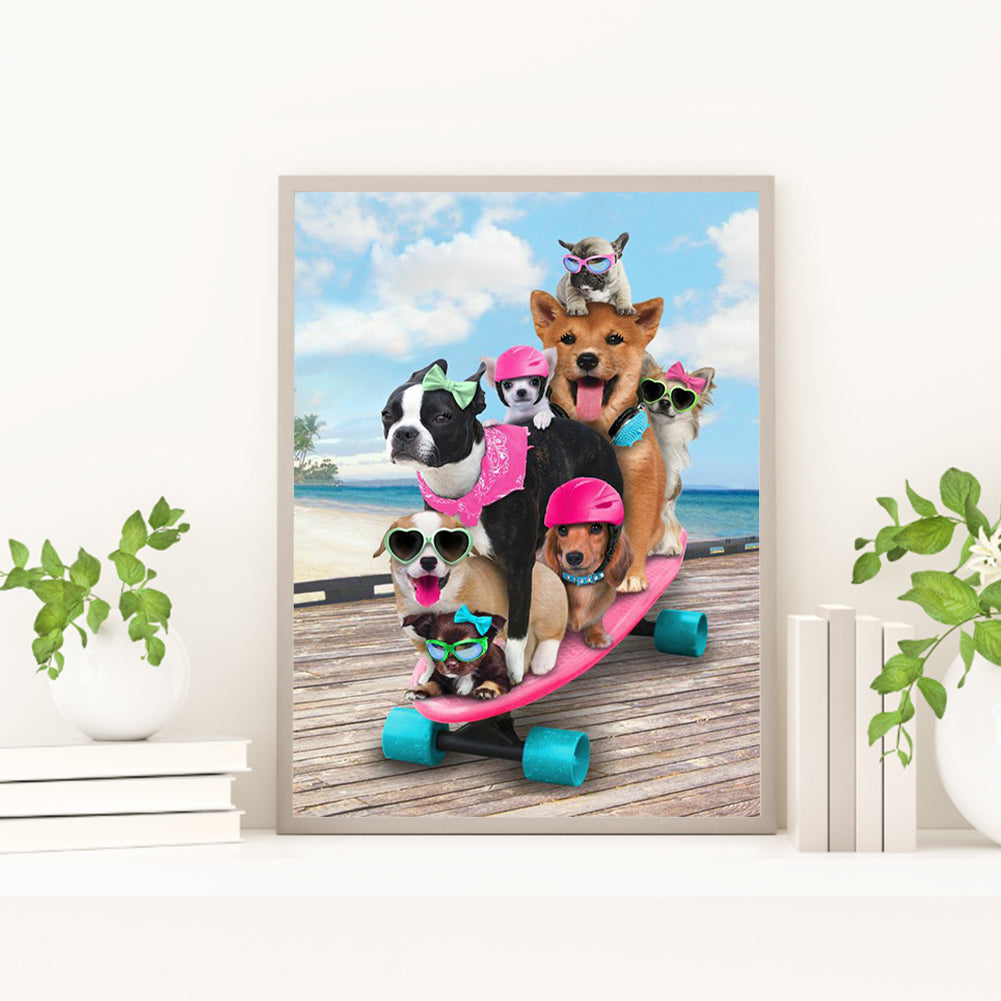 Dog - Full Round Drill Diamond Painting 30*40CM