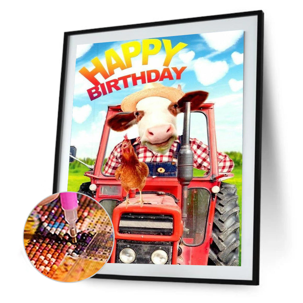 Cattle - Full Round Drill Diamond Painting 30*40CM