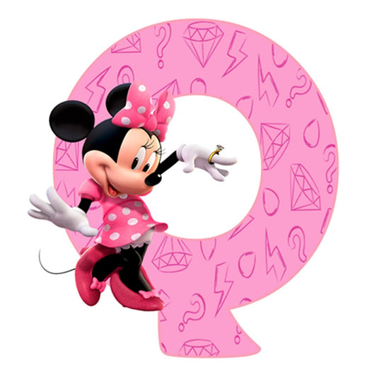 Mickey Mouse Letter Q - Full Round Drill Diamond Painting 30*30CM