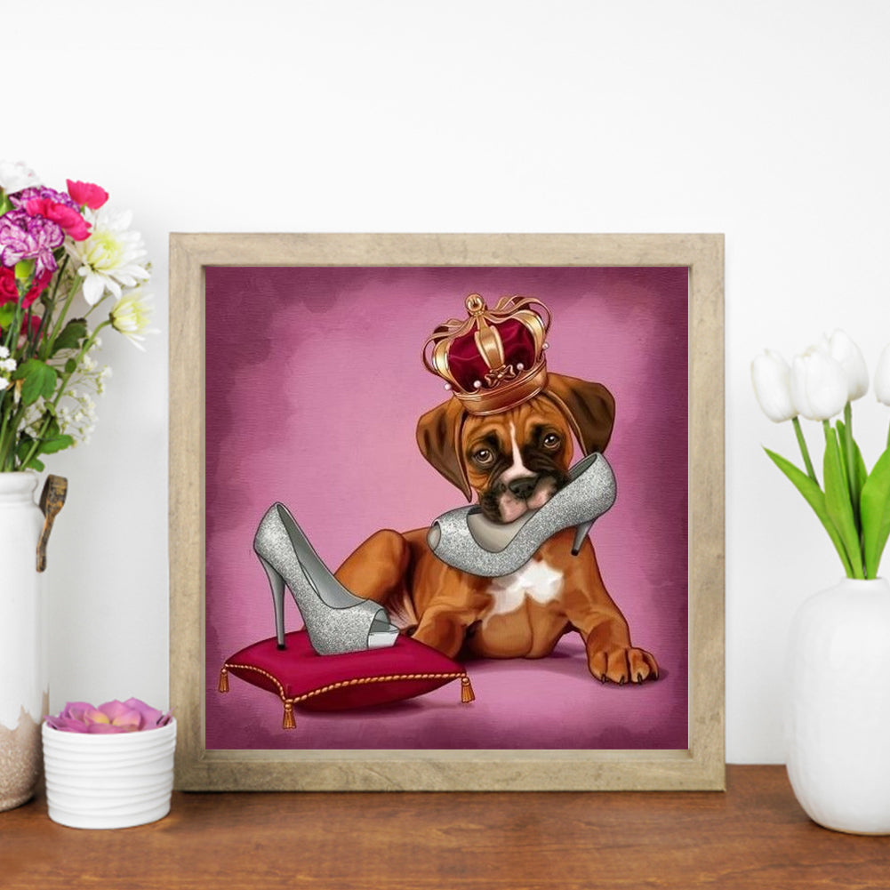 High Heels Puppy - Full Round Drill Diamond Painting 30*30CM