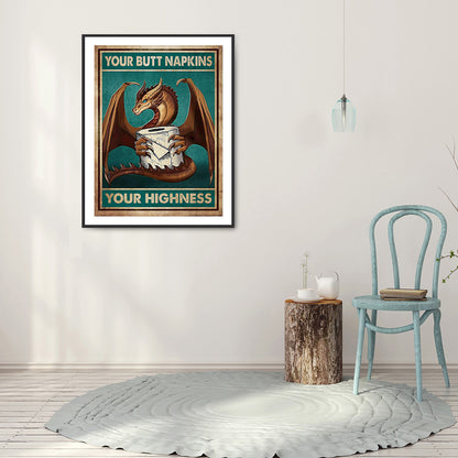 Dragon Calligraphy - Full Round Drill Diamond Painting 30*40CM