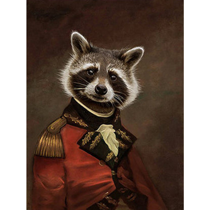 Gentleman Raccoon - Full Round Drill Diamond Painting 30*40CM