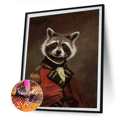 Gentleman Raccoon - Full Round Drill Diamond Painting 30*40CM