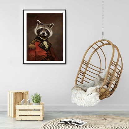 Gentleman Raccoon - Full Round Drill Diamond Painting 30*40CM