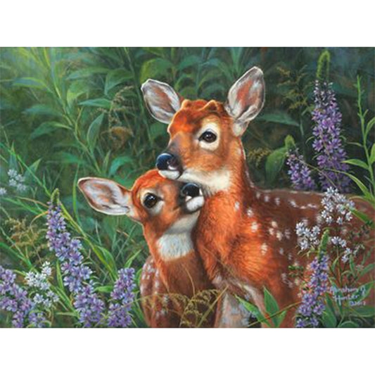 Deer - Full Round Drill Diamond Painting 40*30CM