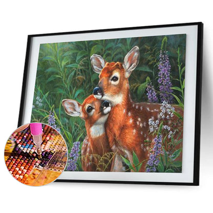 Deer - Full Round Drill Diamond Painting 40*30CM