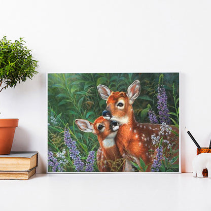 Deer - Full Round Drill Diamond Painting 40*30CM