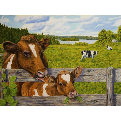 Cattle - Full Round Drill Diamond Painting 40*30CM