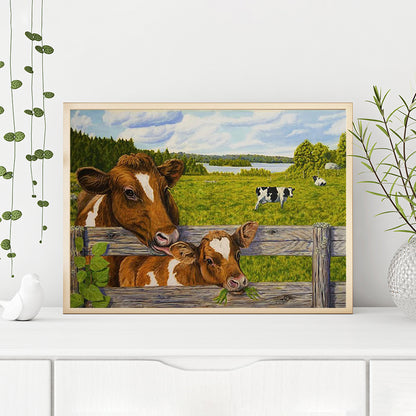 Cattle - Full Round Drill Diamond Painting 40*30CM