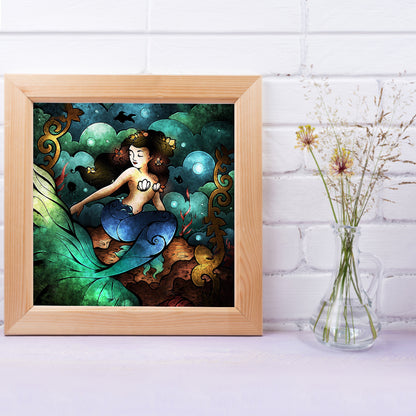 Mermaid - Full Round Drill Diamond Painting 30*30CM