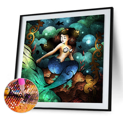 Mermaid - Full Round Drill Diamond Painting 30*30CM