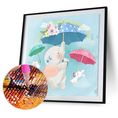 Cartoon Baby Elephant - Full Square Drill Diamond Painting 30*30CM