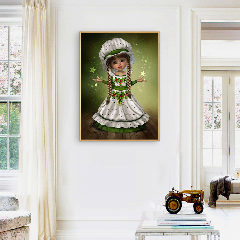 Big Eye Doll - Full Round Drill Diamond Painting 50*60CM