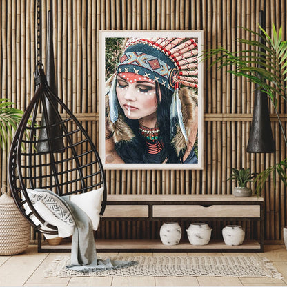 Indians - Full Round Drill Diamond Painting 50*60CM