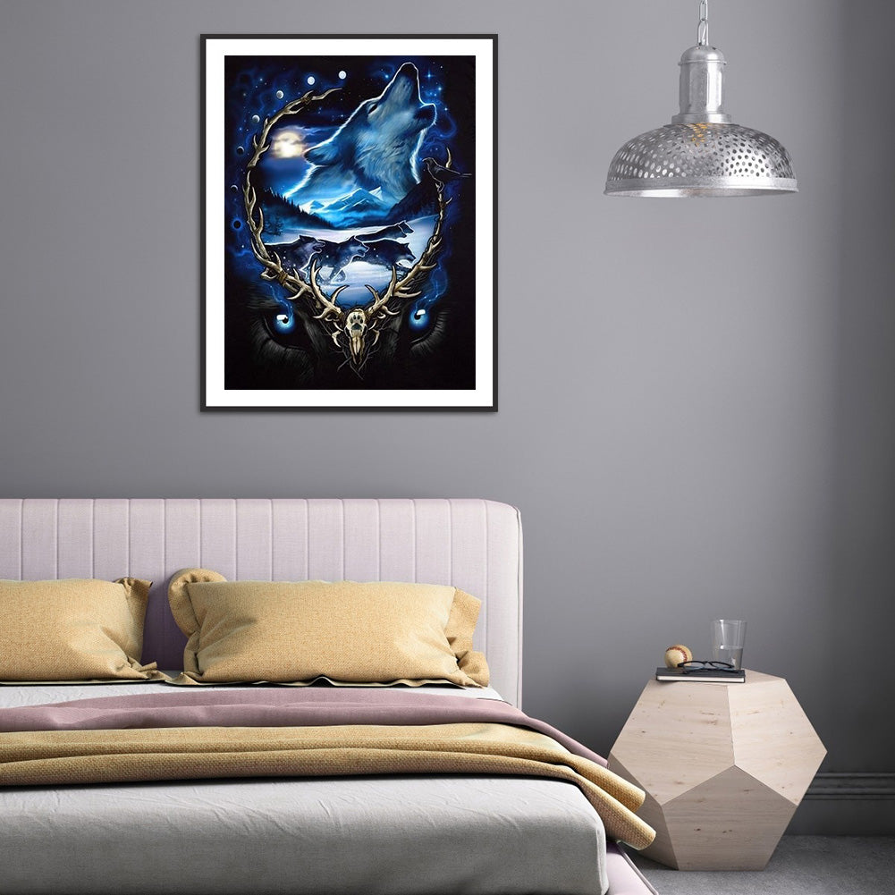 Wolf - Full Round Drill Diamond Painting 30*40CM