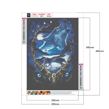 Wolf - Full Round Drill Diamond Painting 30*40CM