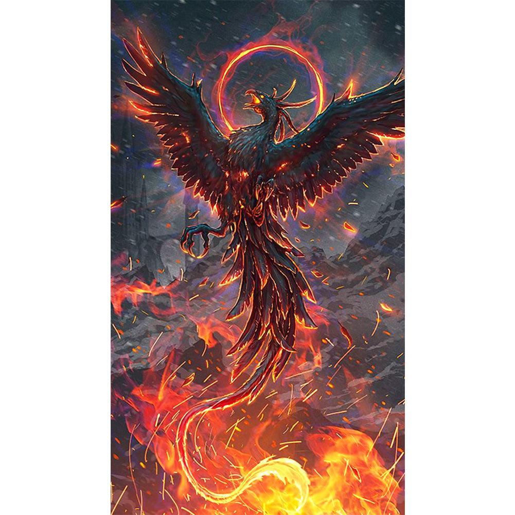 Fire Phoenix - Full Round Drill Diamond Painting 40*70CM