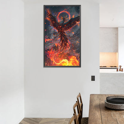 Fire Phoenix - Full Round Drill Diamond Painting 40*70CM