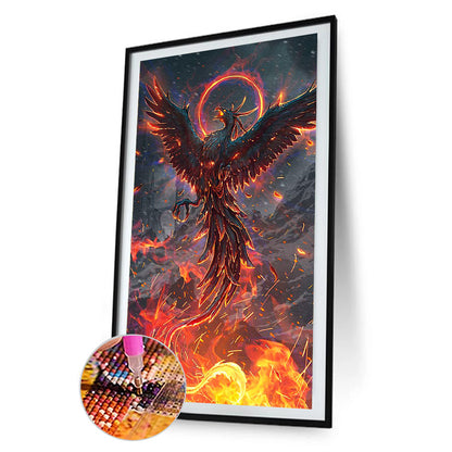 Fire Phoenix - Full Round Drill Diamond Painting 40*70CM