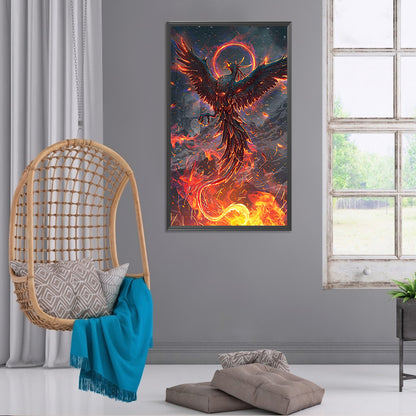 Fire Phoenix - Full Round Drill Diamond Painting 40*70CM