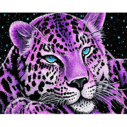 Purple Leopard - Full Round Drill Diamond Painting 40*30CM