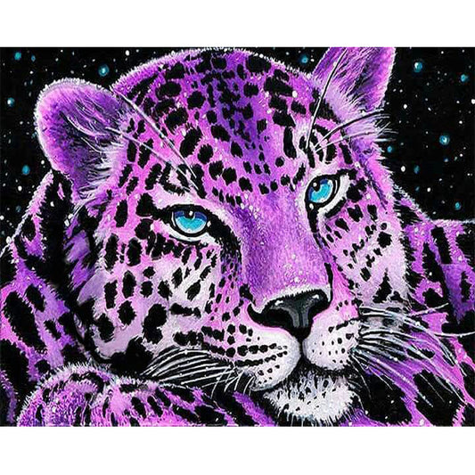 Purple Leopard - Full Round Drill Diamond Painting 40*30CM