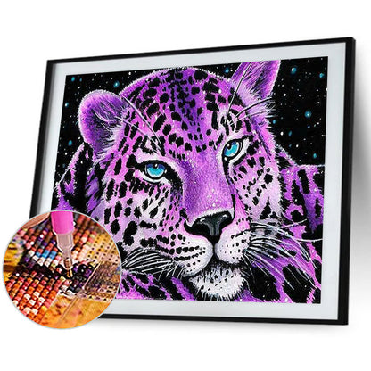 Purple Leopard - Full Round Drill Diamond Painting 40*30CM