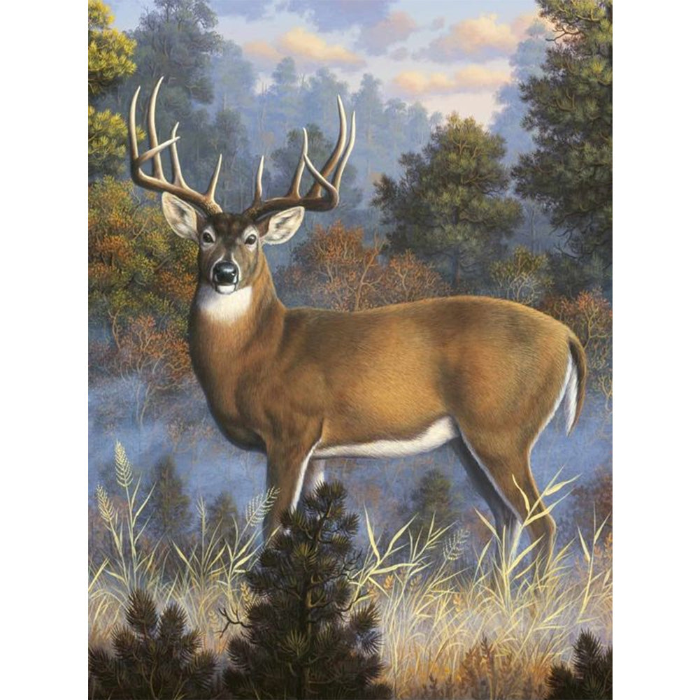 Deer - Full Round Drill Diamond Painting 30*40CM