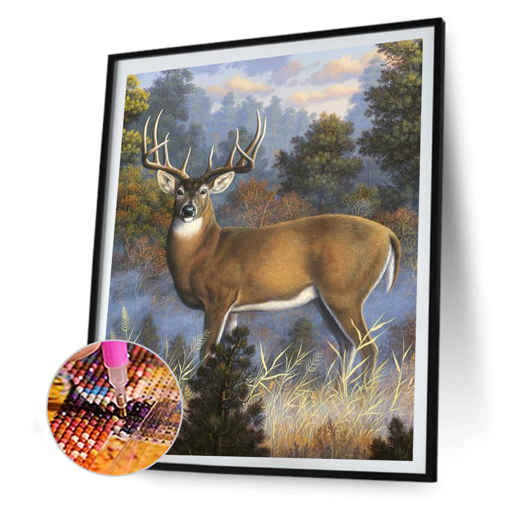 Deer - Full Round Drill Diamond Painting 30*40CM