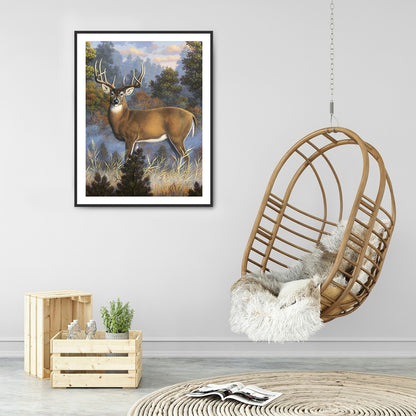 Deer - Full Round Drill Diamond Painting 30*40CM