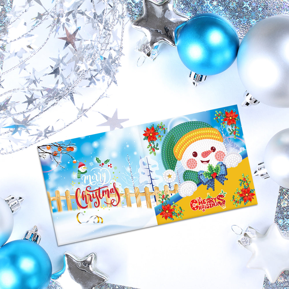 8pcs DIY Diamond Painting Greeting Cards Mosaic Thanks Birthday Postcards