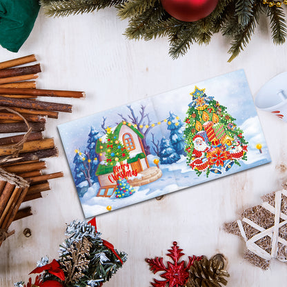 8pcs DIY Diamond Painting Greeting Cards Mosaic Thanks Birthday Postcards