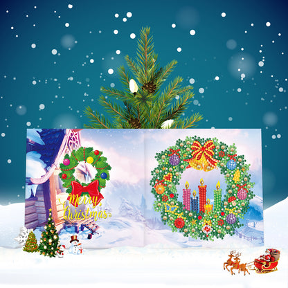 8pcs DIY Diamond Painting Greeting Cards Mosaic Thanks Birthday Postcards