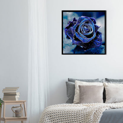 Blue Rose - Full Round Drill Diamond Painting 40*40CM