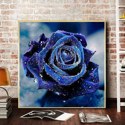 Blue Rose - Full Round Drill Diamond Painting 40*40CM