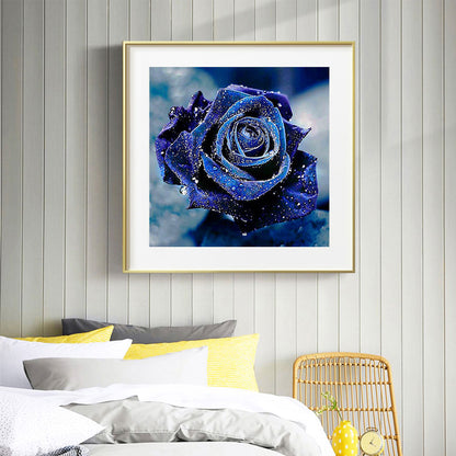 Blue Rose - Full Round Drill Diamond Painting 40*40CM