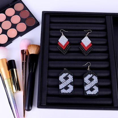 5D DIY Diamond Painting Earrings Kit Irregular Double-sided Drill Jewelry