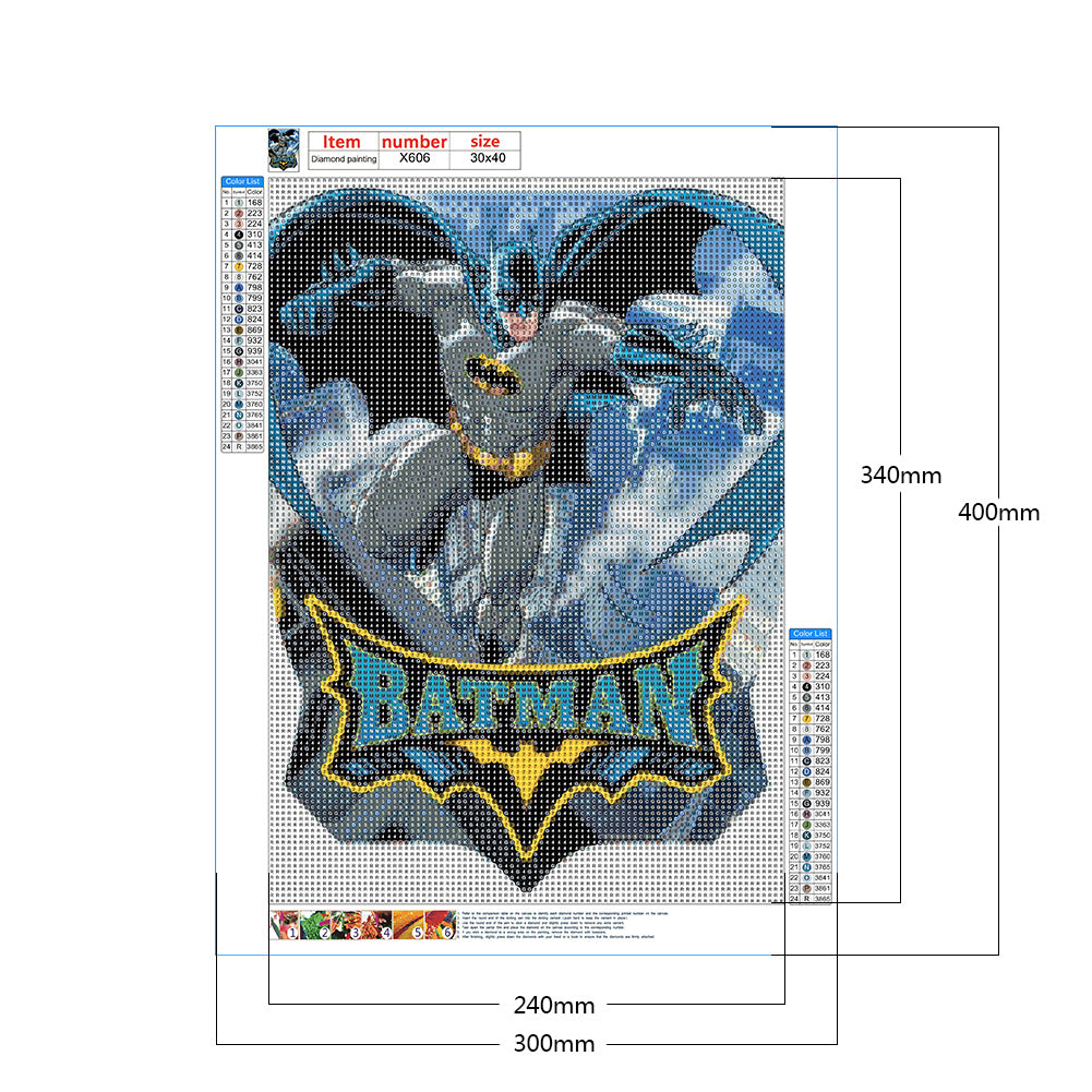 Batman - Full Round Drill Diamond Painting 30*40CM