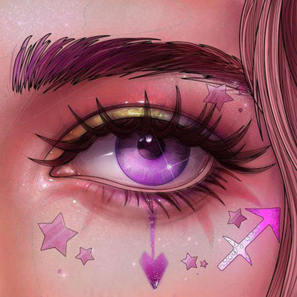 Bright Eye Makeup - Full Round Drill Diamond Painting 30*30CM