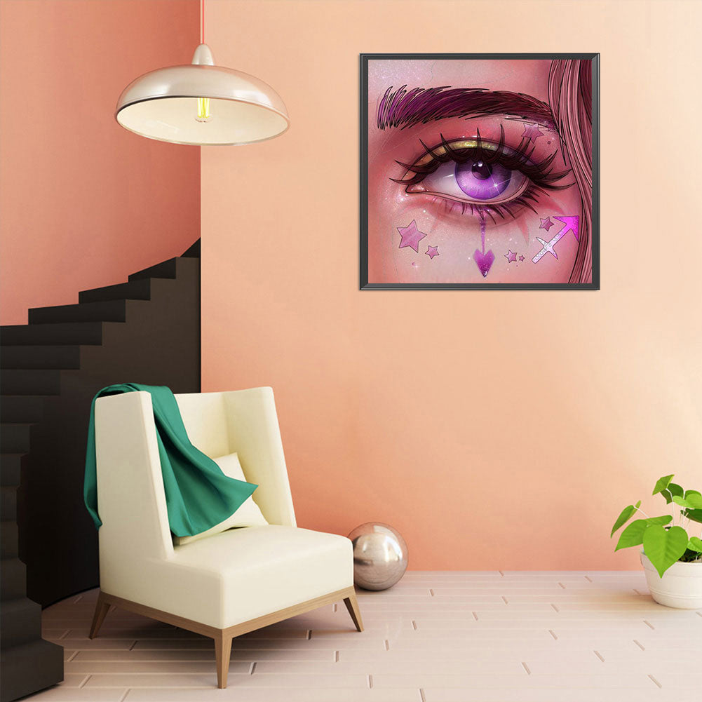 Bright Eye Makeup - Full Round Drill Diamond Painting 30*30CM