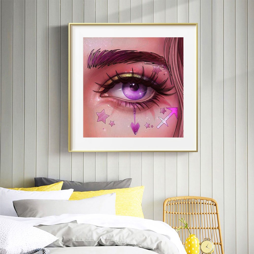 Bright Eye Makeup - Full Round Drill Diamond Painting 30*30CM