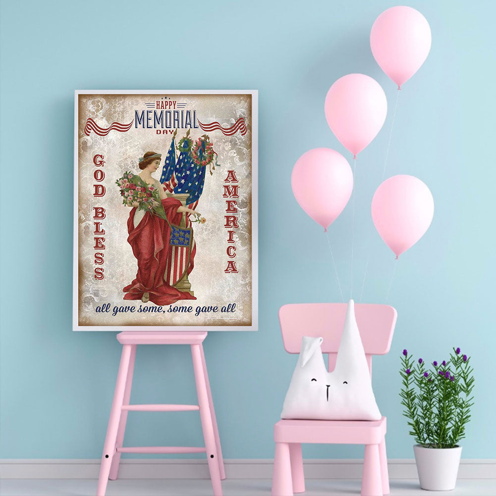 Independence Day - Full Round Drill Diamond Painting 40*50CM