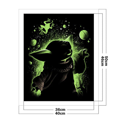 Silhouette - Yoda - 11CT Stamped Cross Stitch 40*50CM