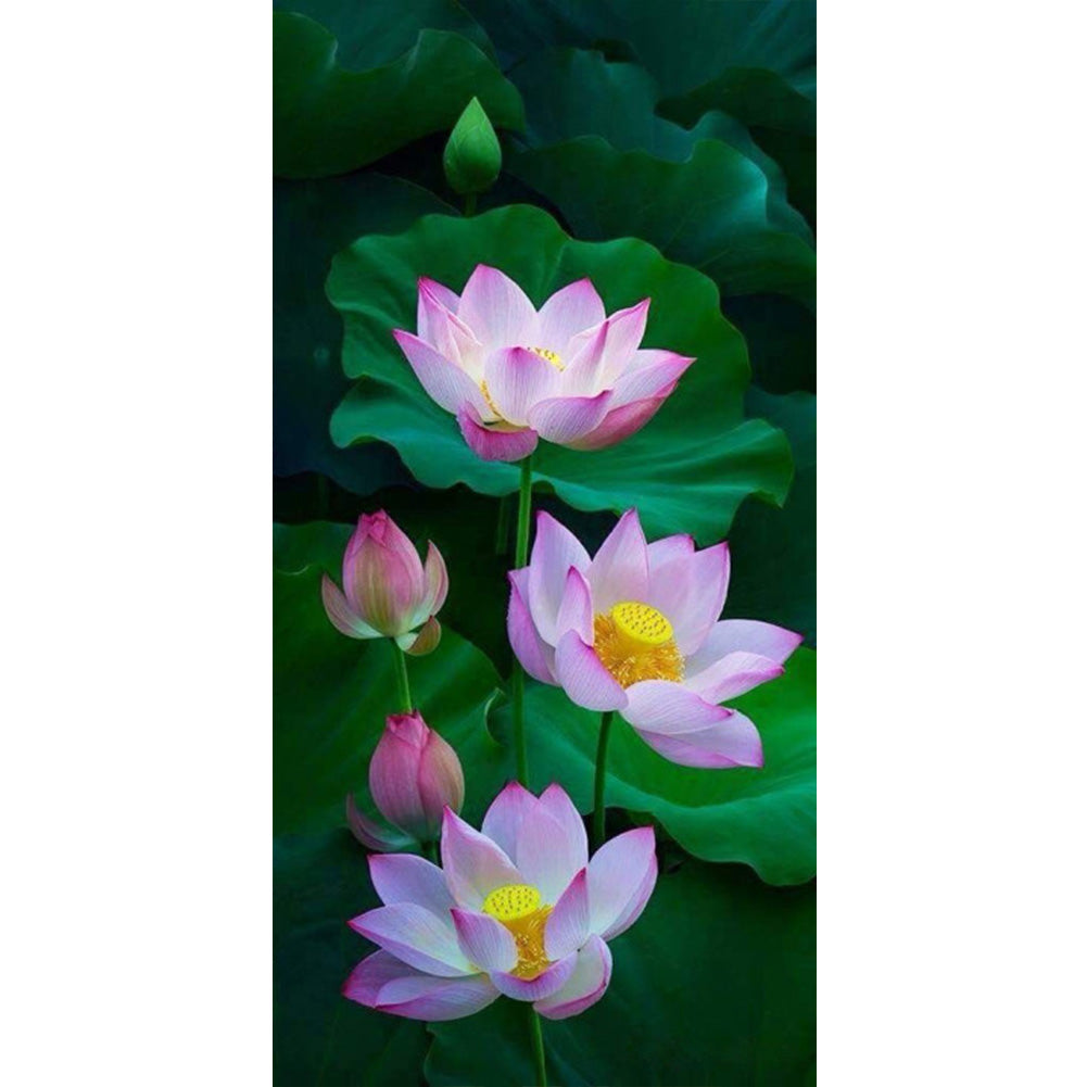 Lotus - Full Square Drill Diamond Painting 40*80CM