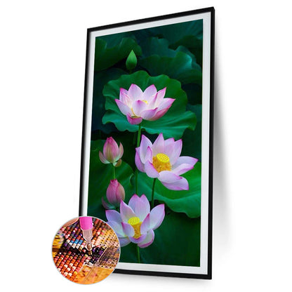 Lotus - Full Square Drill Diamond Painting 40*80CM