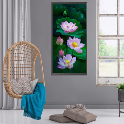 Lotus - Full Square Drill Diamond Painting 40*80CM