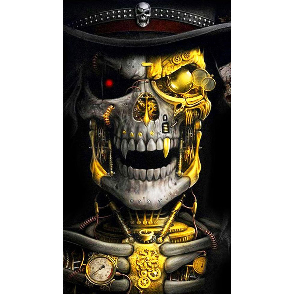 Skull - Full Round Drill Diamond Painting 40*70CM