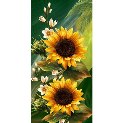 Sunflower - Full Round Drill Diamond Painting 40*80CM