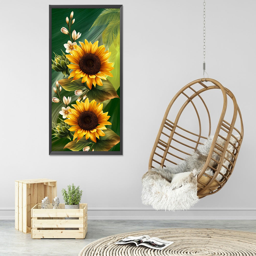 Sunflower - Full Round Drill Diamond Painting 40*80CM